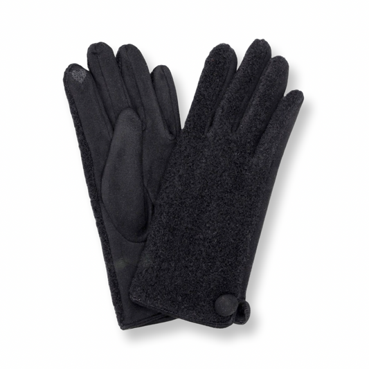WT Button Soft Smart Touch Winter Gloves