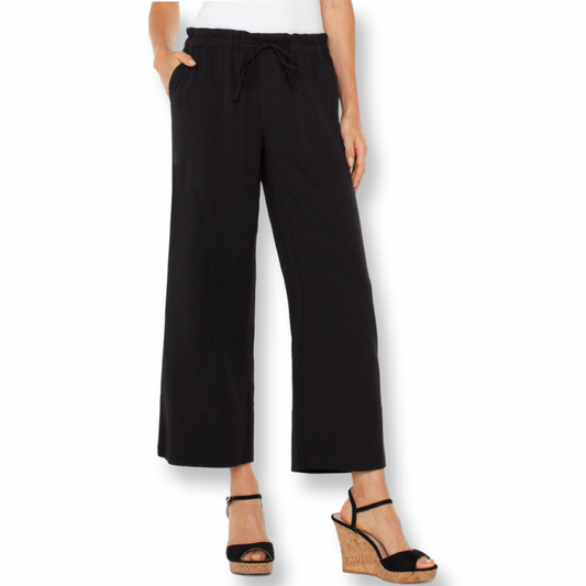 Liverpool Pull on Tie Waist Wide Leg Pants