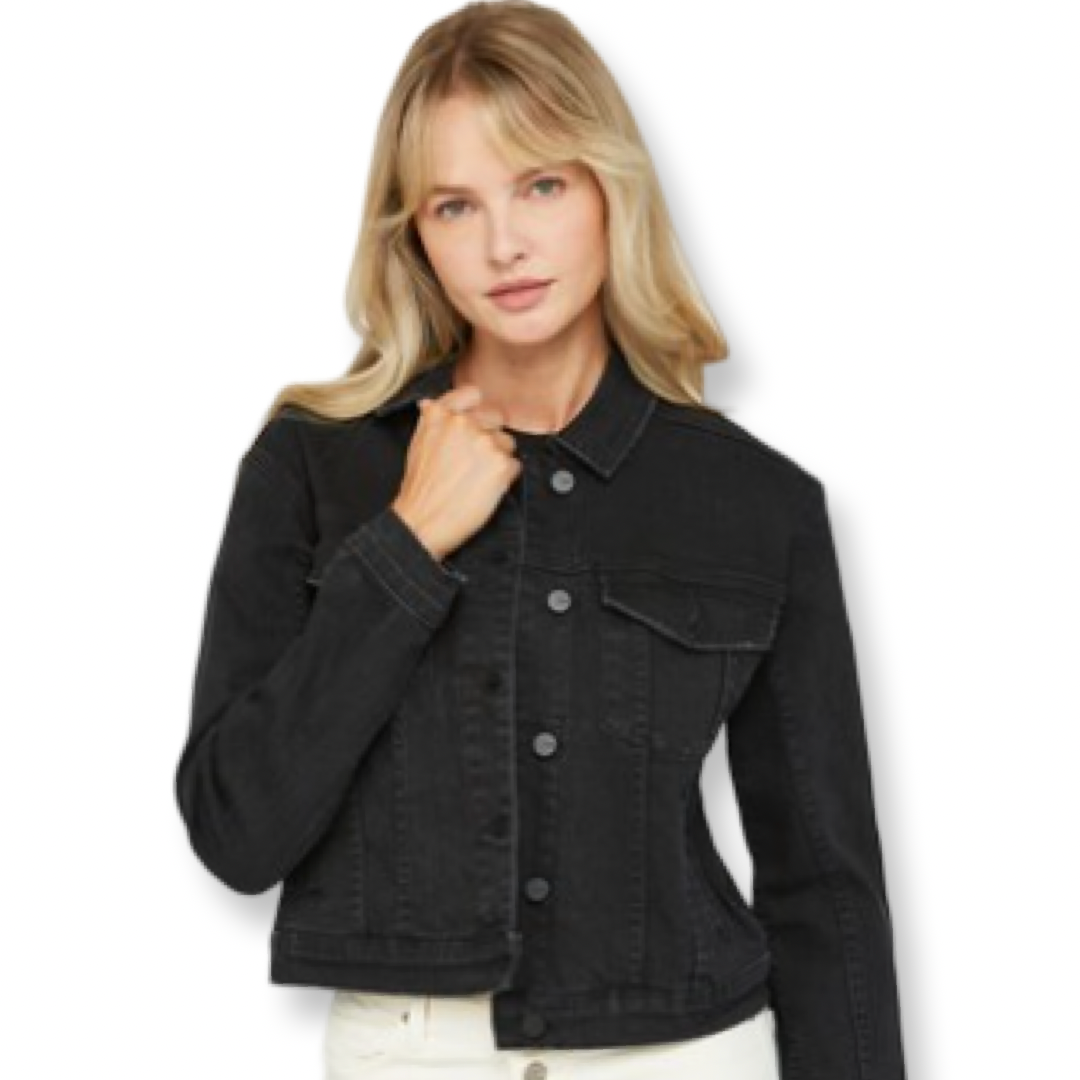 Mica Black Denim Jacket