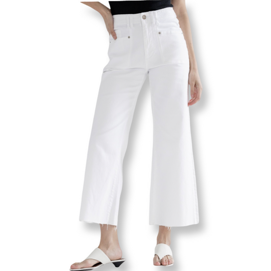 Mica HR Wide Leg White Denim