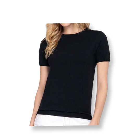 NMC Casual Short Sleeve Basic Spring Sweater Black