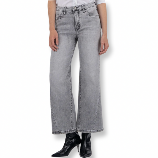 KUT Meg HR Wide Leg Greyish Denim