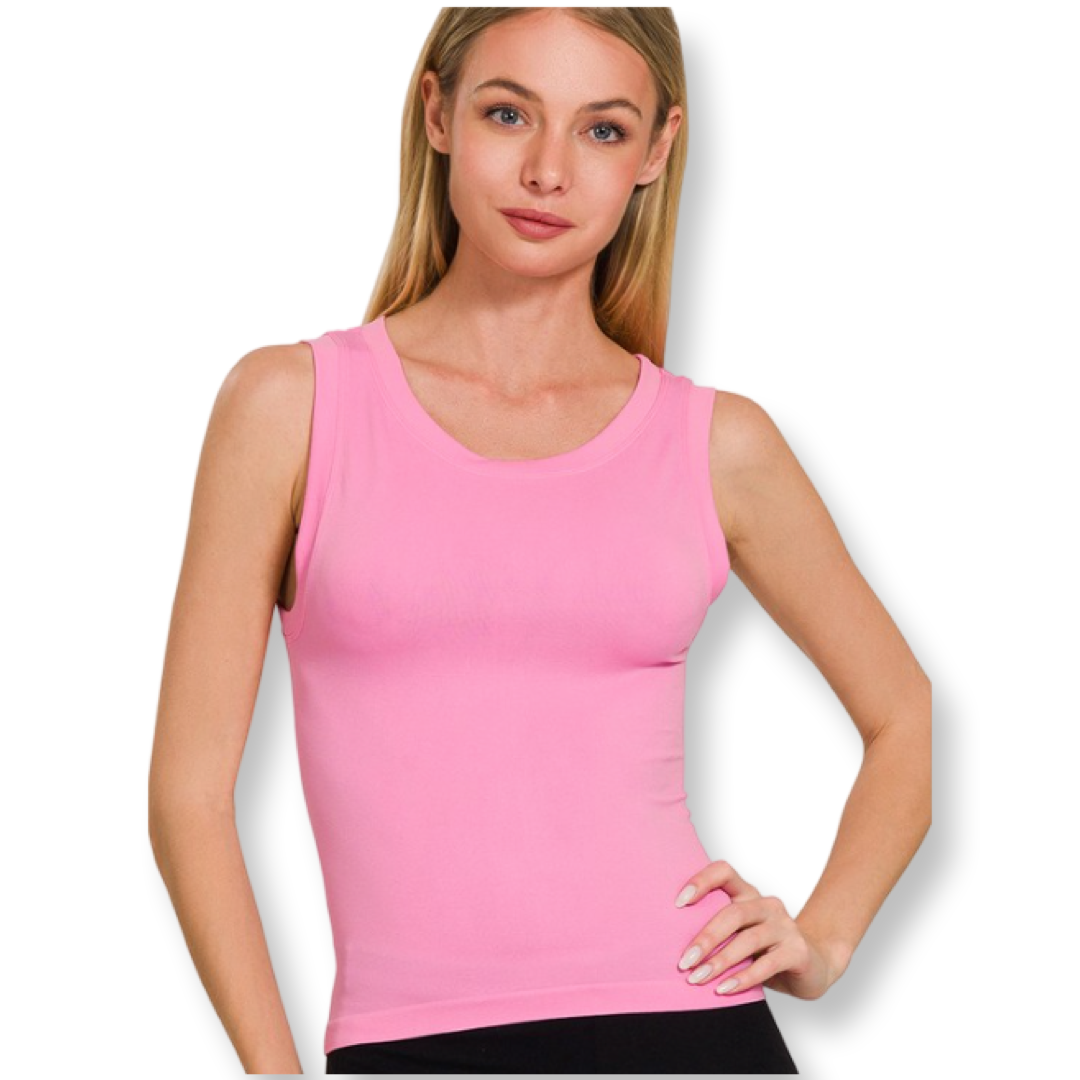 ZEN Cropped Seamless Tank Pink