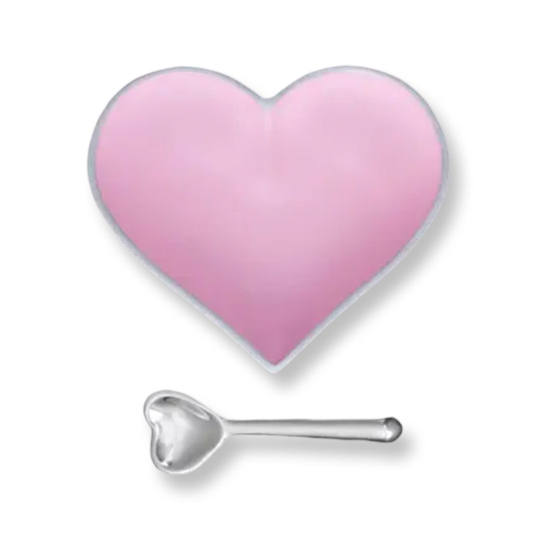 IG Happy Pink Sweet Tart Heart with Heart Spoon