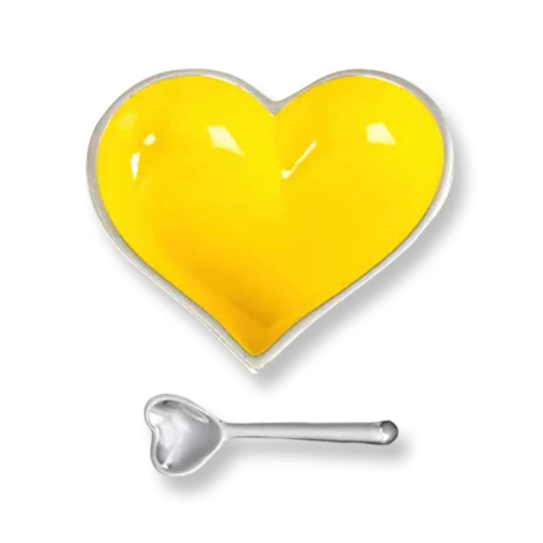 IG Happy Yellow Heart with Heart Spoon