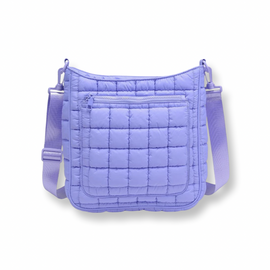 UB Quilted Puffer Nylon Crossbody Lavender