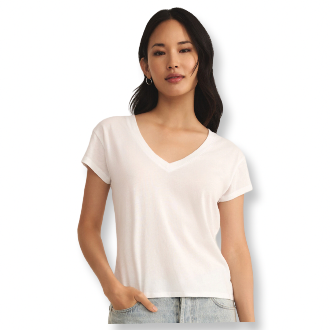 Z-Supply Modern V-Neck White