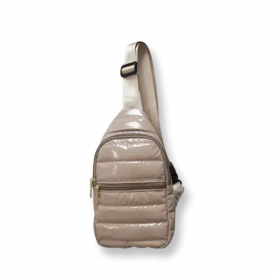 BB Puffer Sling Bag Taupe