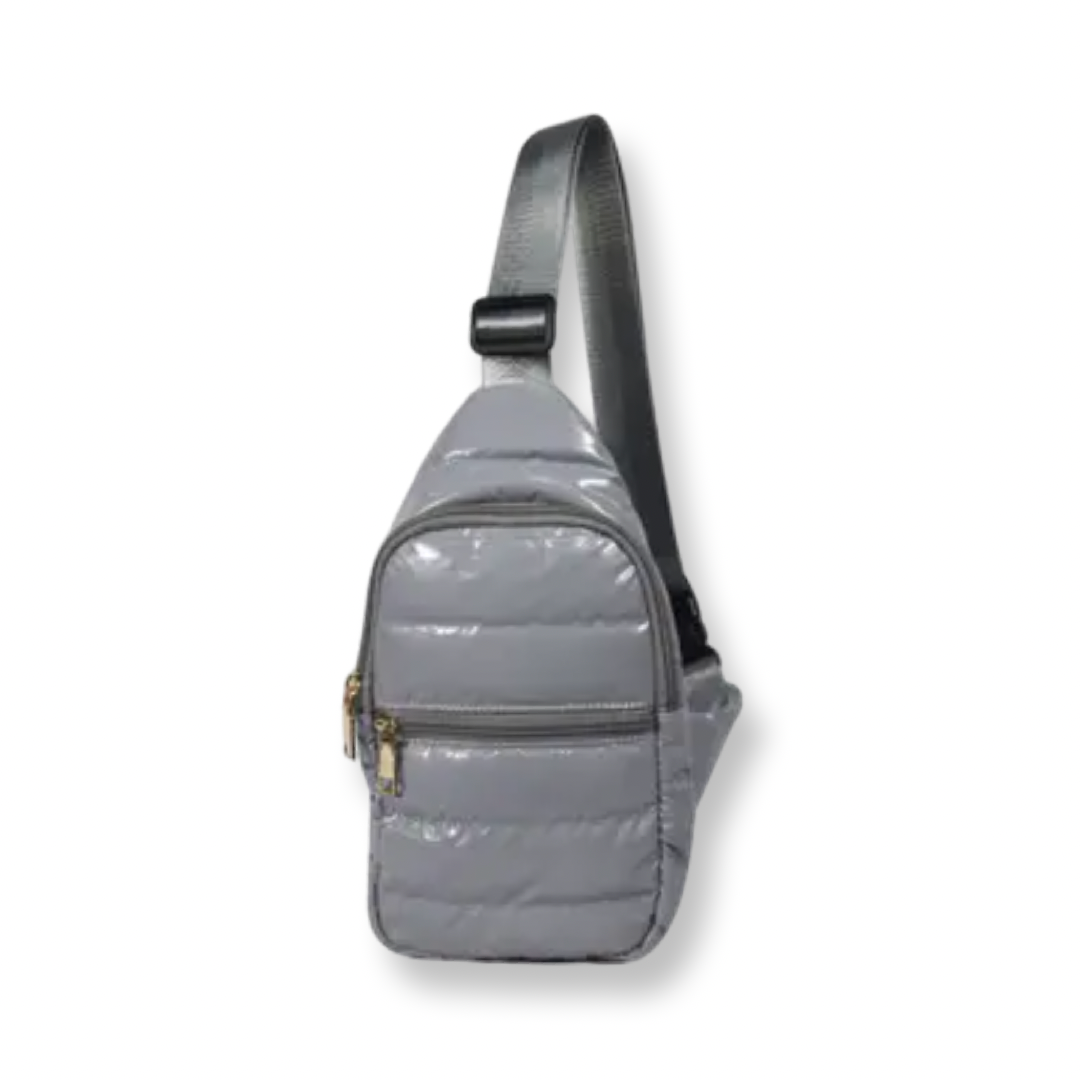 BB Puffer Sling Bag Grey