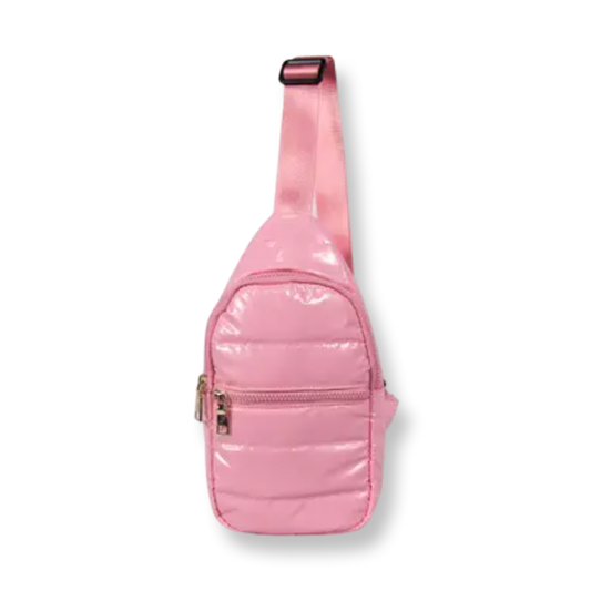 BB Puffer Sling Bag Pink