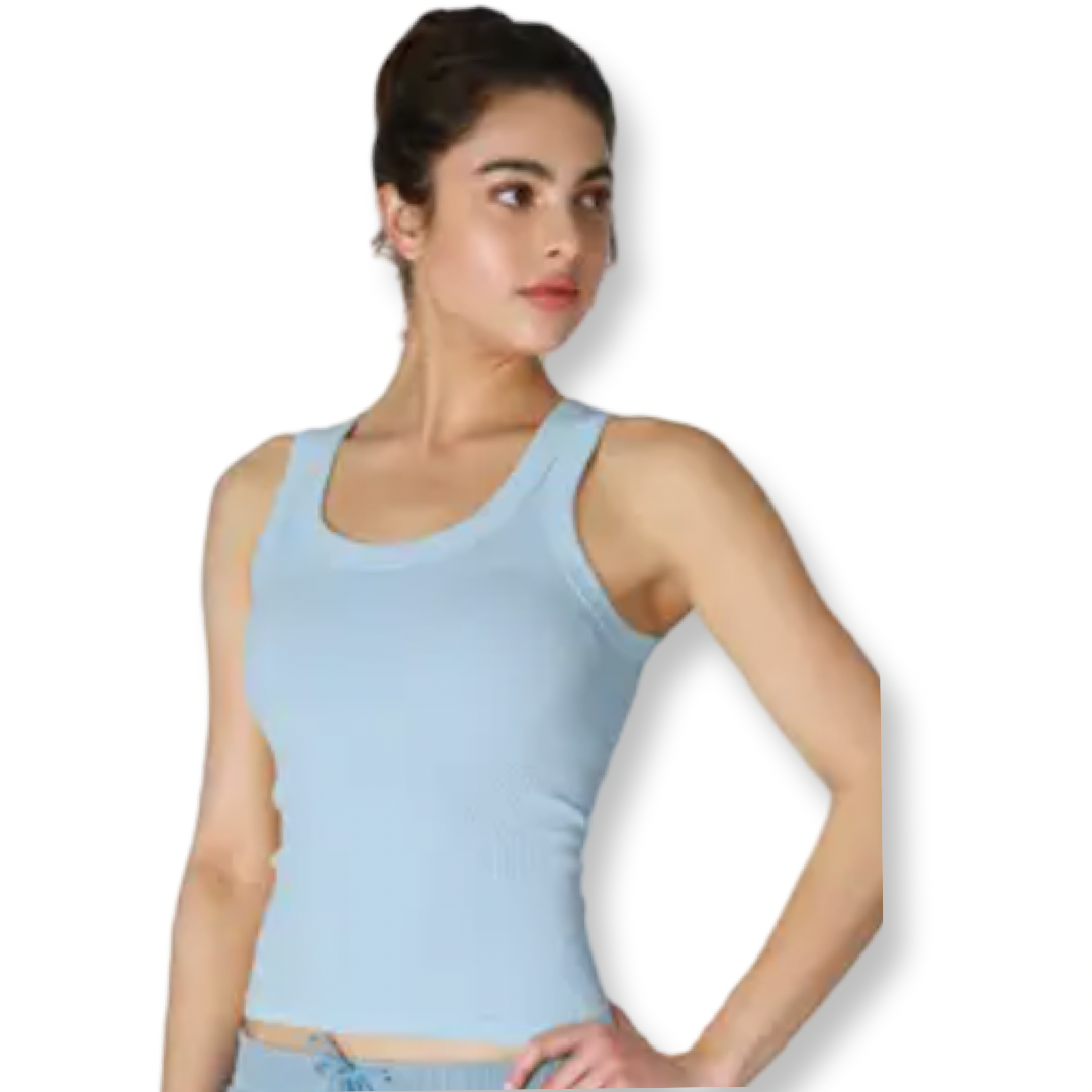 NB Reversible Ribbed Tank Top Lt Blue