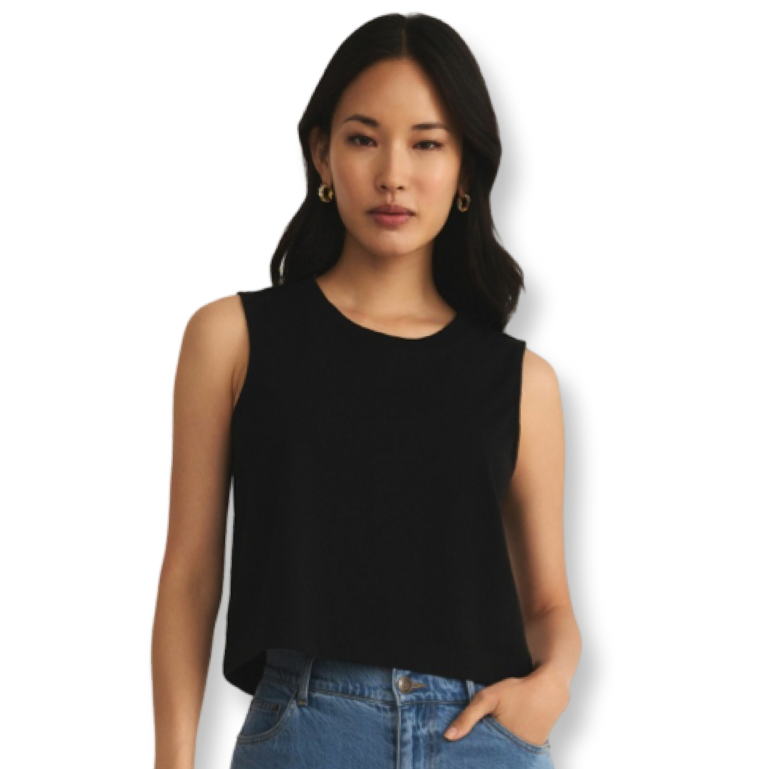 Z-Supply Sloane Cotton Jersey Top Black