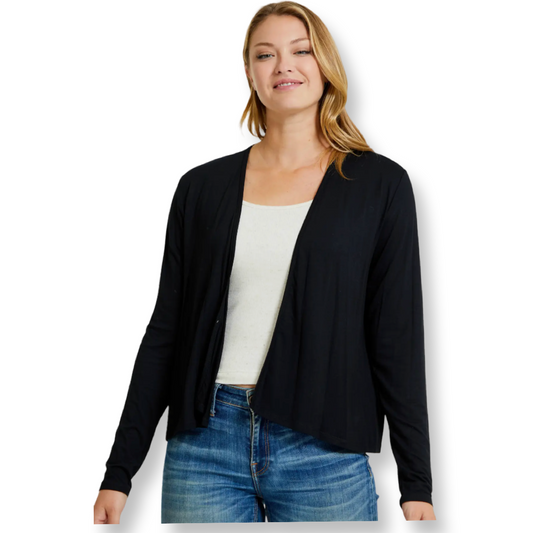 C&C Solid Knit Go-To Cardigan Black