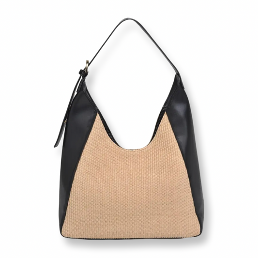 Moda Luxe Natural & Black Hobo