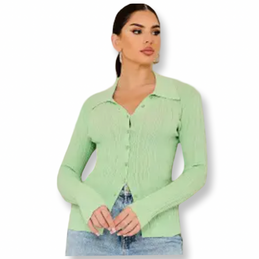 HB Knit Cardigan Apple