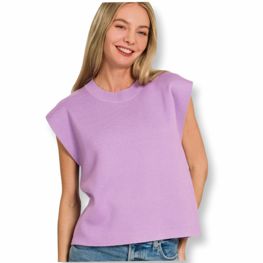 ZEN Viscose Sweater Vest Lavender