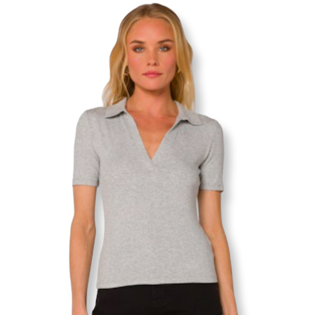 Velvet Heart Adrianna Polo Tee Grey