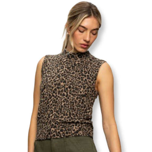 Sanctuary Brown Leopard Fuzzy Shell