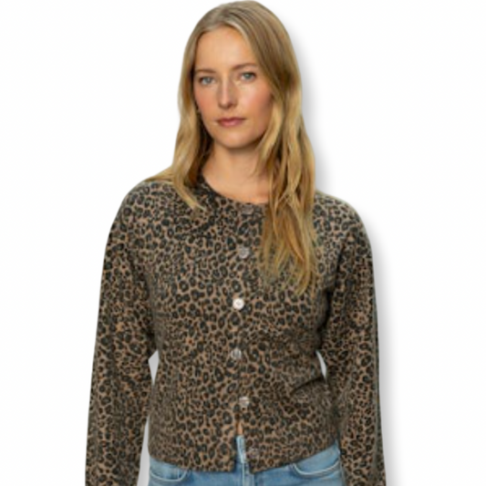 Sanctuary Brown Leopard Cardigan