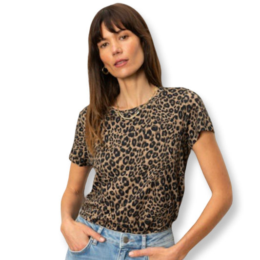 Sanctuary Brown Leopard Perfect Tee
