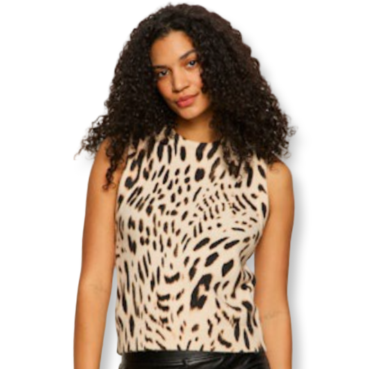 Sanctuary Bashe Fuzzy Leopard Tank