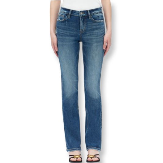 ONN Mid Waist High-stretch Straight Jeans