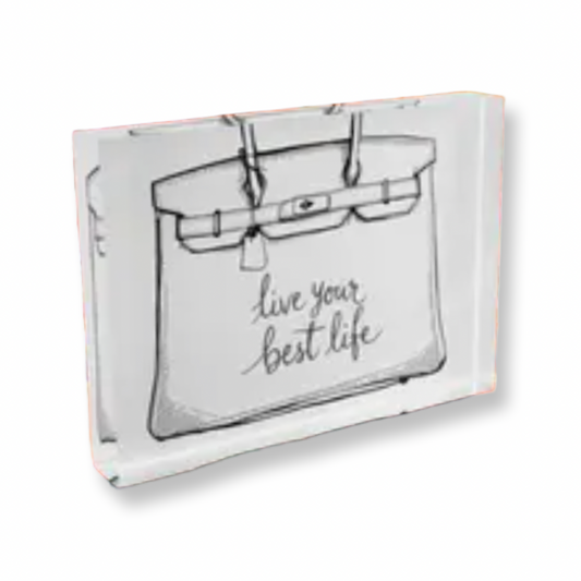 RS Your Life Crystal Block Table Decor    