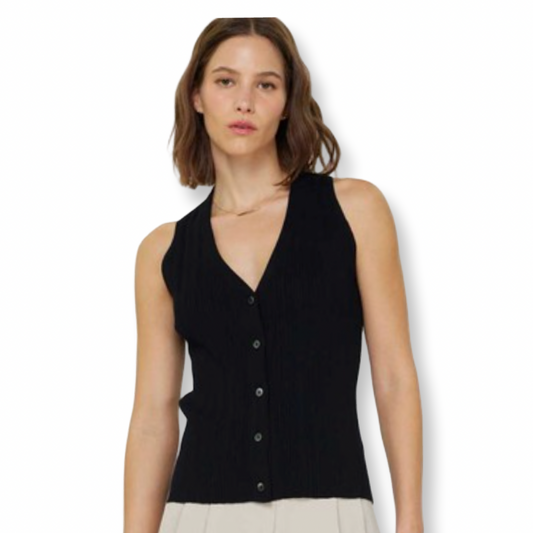 Current Air Pleated Sleeveless Sweater