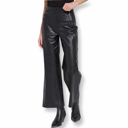Lysse Hi Waist Vegan Leather Wide Leg