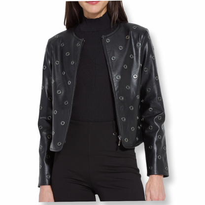 Lysse Geneva Grommet Vegan Leather Jacket