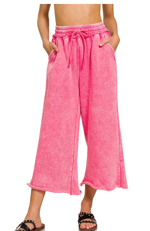 ZEN Pink Straight Wide Leg Sweatpants