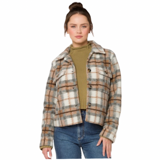 Velvet Heart Frenchie Plaid Jacket